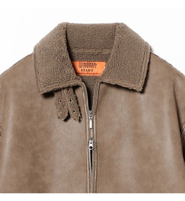 BEAMS「【別注】UNIVERSAL OVERALL / Synthetic leather Jacket」|ブルゾン・スタジャン|