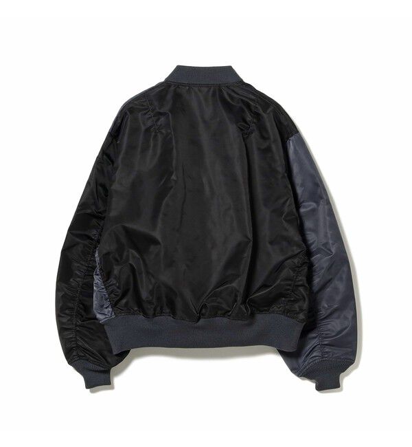 BEAMS「【ワイドフィット】クレイジー MA-1」|ブルゾン・スタジャン|