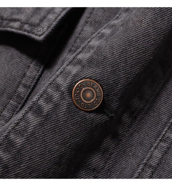 BEAMS「フェード デニム ルーズ カバーオールジャケット」|ブルゾン・スタジャン|