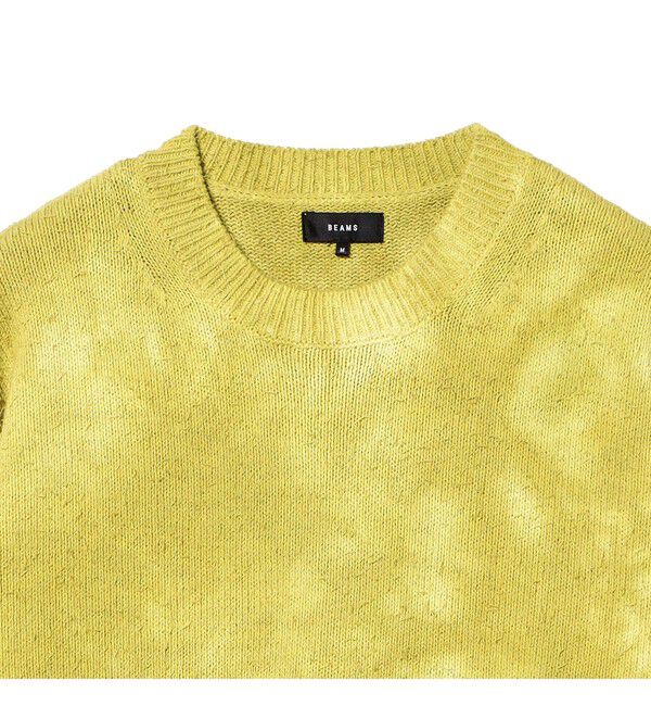 BEAMS「5ゲージ ガーメントダイ クルーネックニット」|ニット・セーター|
