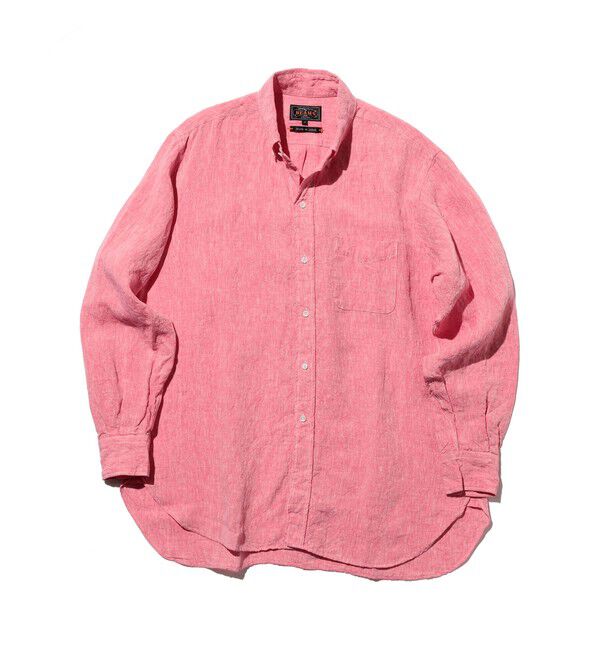 BEAMS PLUS「B.D. Classic-fit Linen Chambray」|シャツ・ブラウス|RED