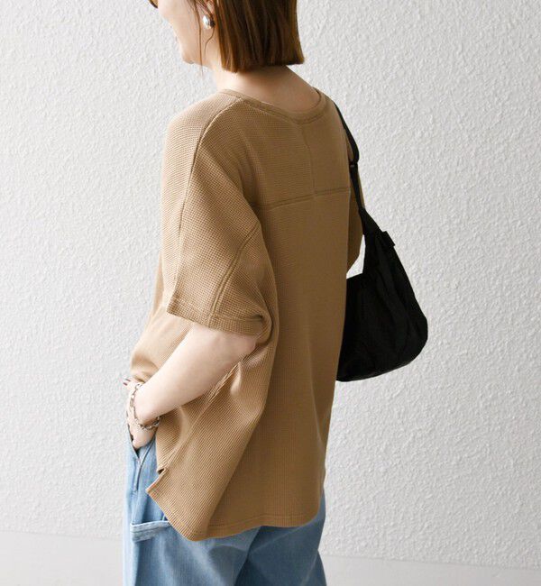 SHIPS any「【WEB限定】SHIPS any:〈洗濯機可能〉ワッフル ワイド TEE」|Tシャツ・カットソー|