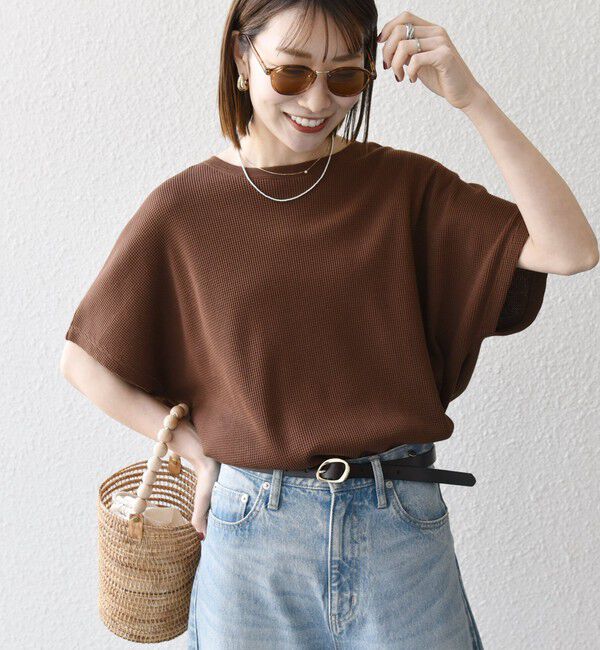 SHIPS any「【WEB限定】SHIPS any:〈洗濯機可能〉ワッフル ワイド TEE」|Tシャツ・カットソー|