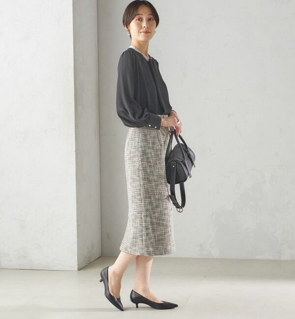 SHIPS for women「〈セレモニー対応可〉スラブ ツイード タイト スカート（セットアップ対応）」|タイト|