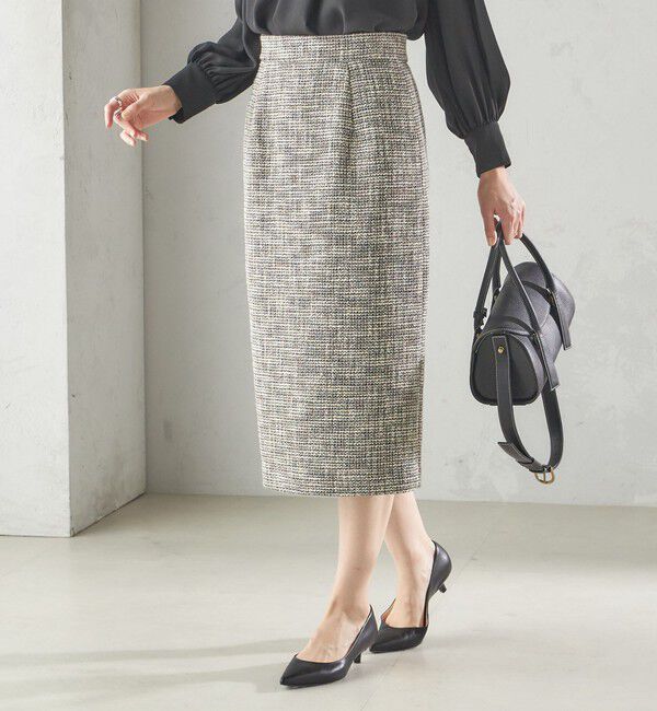SHIPS for women「〈セレモニー対応可〉スラブ ツイード タイト スカート（セットアップ対応）」|タイト|