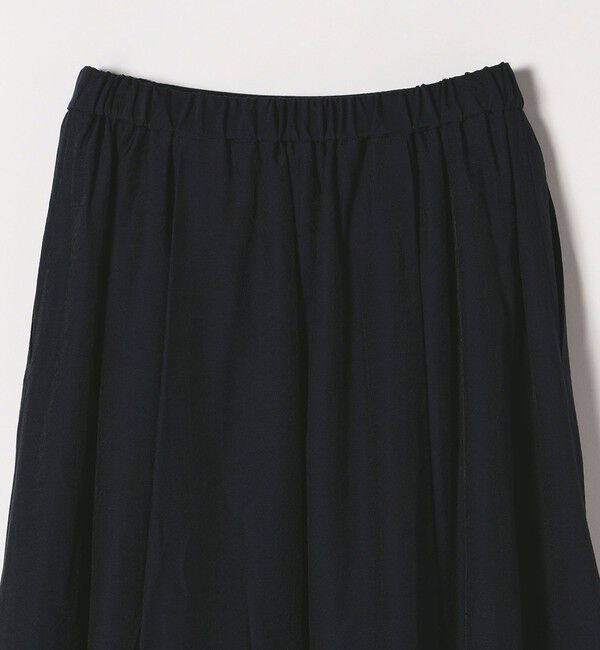 SHIPS any「SHIPS any:〈手洗い可能〉ヴィンテージサテン ランダムタック フレア スカート」|スカート|