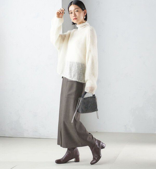 SHIPS for women「〈手洗い可能〉シャーク ツイード ポケット スカート」|スカート|