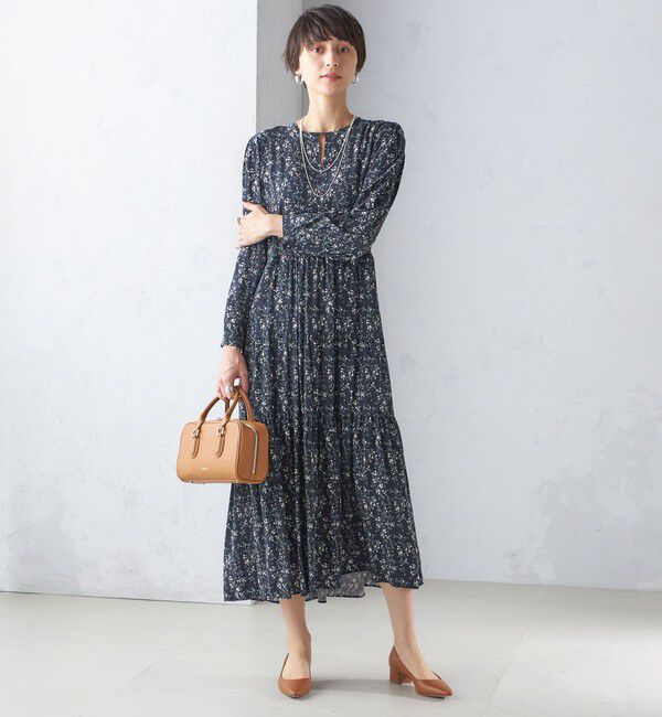 SHIPS for women「ボタニカル・ドット プリント ワンピース」|ワンピース|