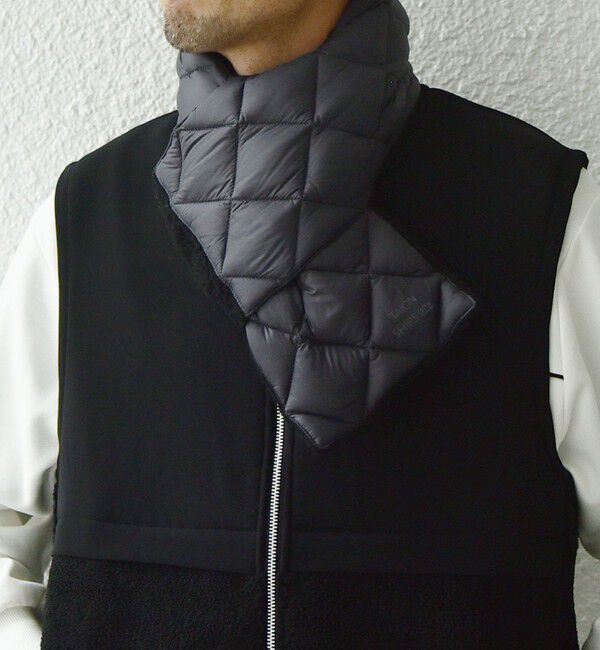 SHIPS any「【SHIPS any別注】TAION: 〈手洗い可能〉リバーシブル ボア ダウン マフラー◇」|マフラー|