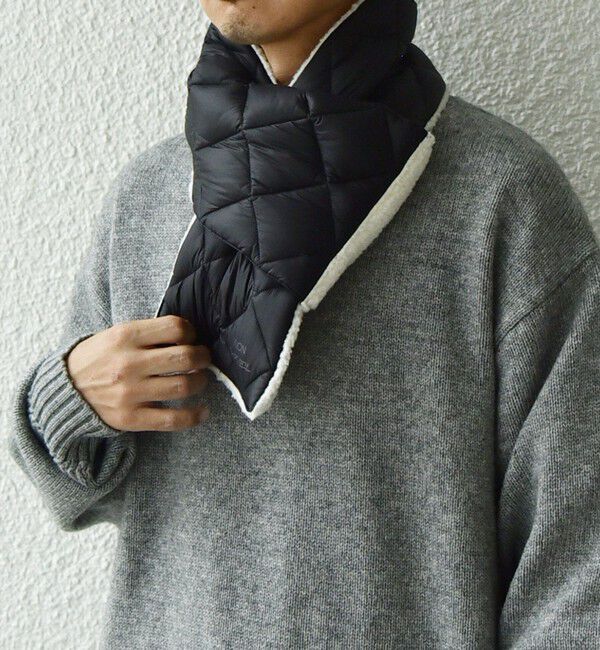 SHIPS any「【SHIPS any別注】TAION: 〈手洗い可能〉リバーシブル ボア ダウン マフラー◇」|マフラー|