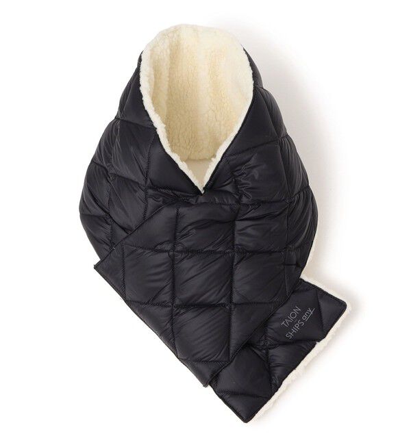 SHIPS any「【SHIPS any別注】TAION: 〈手洗い可能〉リバーシブル ボア ダウン マフラー◇」|マフラー|