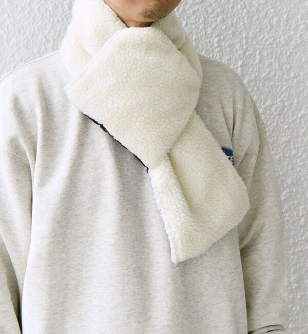 SHIPS any「【SHIPS any別注】TAION: 〈手洗い可能〉リバーシブル ボア ダウン マフラー◇」|マフラー|