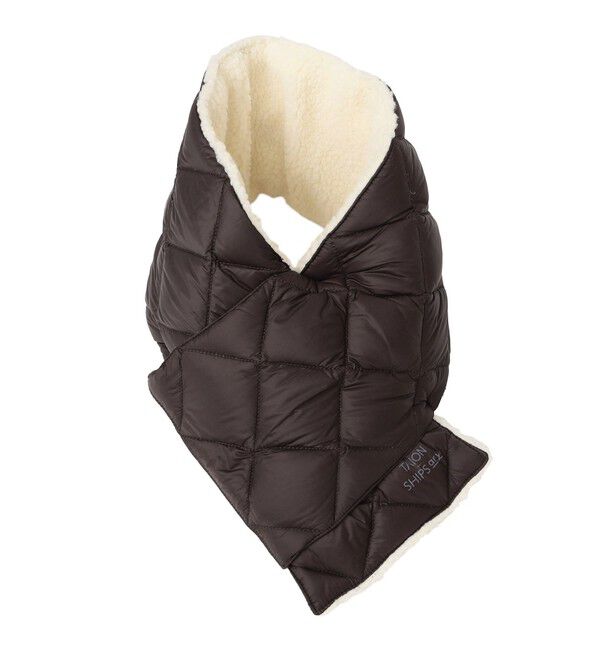 SHIPS any「【SHIPS any別注】TAION: 〈手洗い可能〉リバーシブル ボア ダウン マフラー◇」|マフラー|