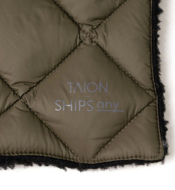 SHIPS any「【SHIPS any別注】TAION: 〈手洗い可能〉リバーシブル ボア ダウン マフラー◇」|マフラー|
