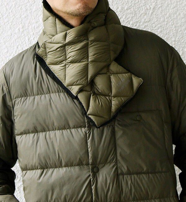 SHIPS any「【SHIPS any別注】TAION: 〈手洗い可能〉リバーシブル ボア ダウン マフラー◇」|マフラー|