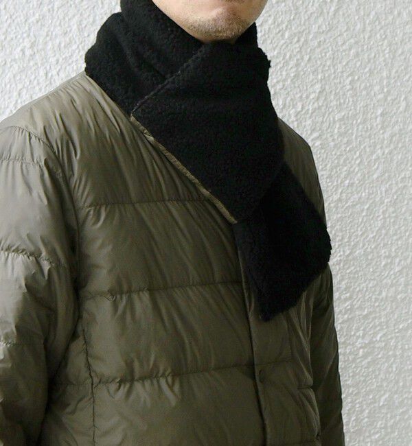 SHIPS any「【SHIPS any別注】TAION: 〈手洗い可能〉リバーシブル ボア ダウン マフラー◇」|マフラー|