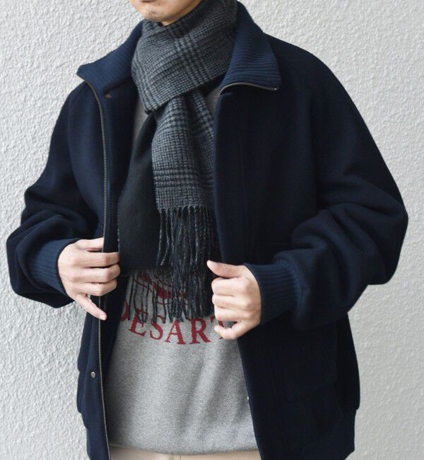 SHIPS any「SHIPS any: カシミヤ ダブルフェイス チェック マフラー 24FW◇」|マフラー|