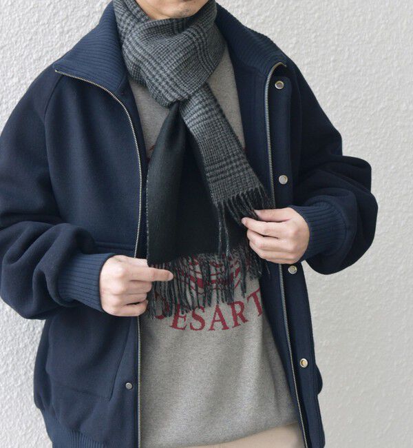 SHIPS any「SHIPS any: カシミヤ ダブルフェイス チェック マフラー 24FW◇」|マフラー|