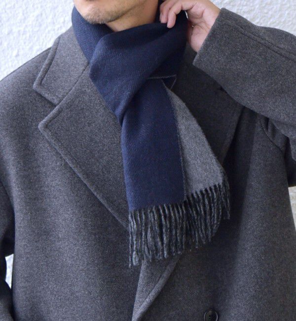 SHIPS any「SHIPS any: カシミヤ ダブルフェイス チェック マフラー 24FW◇」|マフラー|