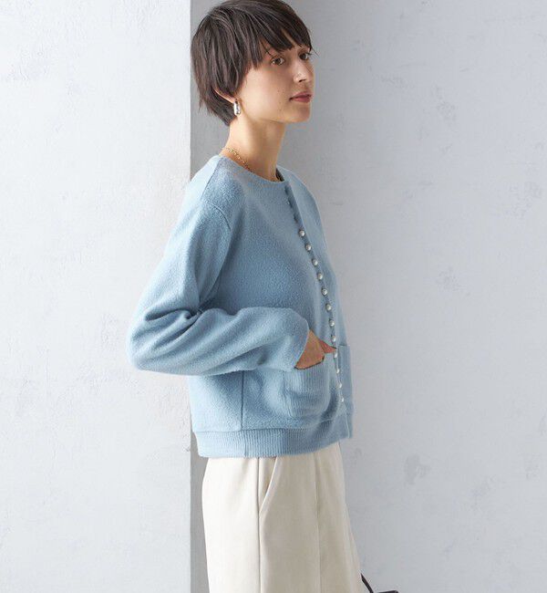 SHIPS for women「〈手洗い可能〉パール モチーフ ボタン ジャッカル カーディガン」|カーディガン|