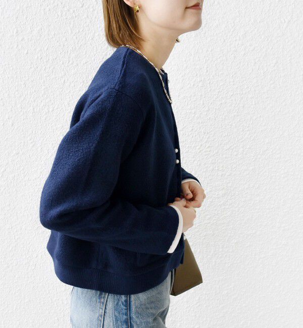 SHIPS for women「〈手洗い可能〉パール モチーフ ボタン ジャッカル カーディガン」|カーディガン|