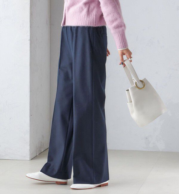 SHIPS for women「〈手洗い可能〉両面起毛 セミフレア パンツ」|その他|