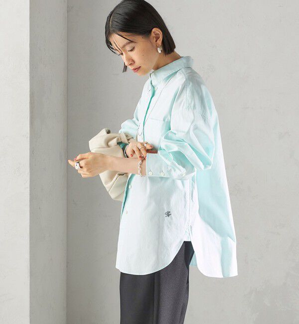 SHIPS for women「〈洗濯機可能〉ピン オックス 刺繍 シャツ」|シャツ・ブラウス|