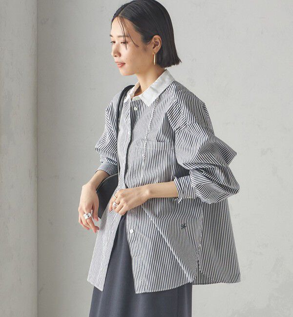 SHIPS for women「〈洗濯機可能〉ピン オックス 刺繍 シャツ」|シャツ・ブラウス|