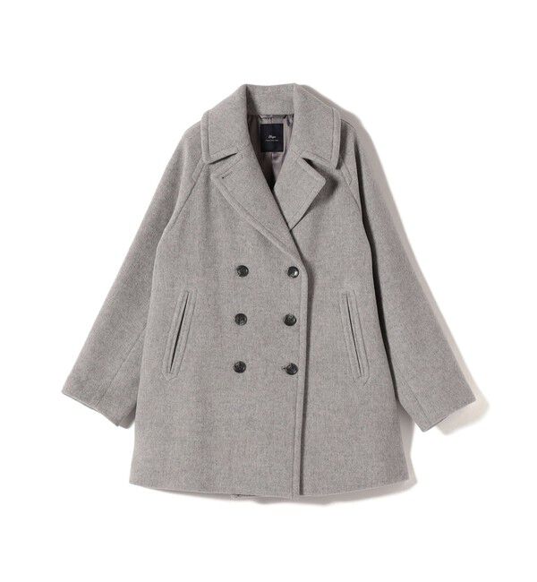 SHIPS for women「SHIPS Primary Navy Label:ネイビー Pコート」|ピーコート|ライトグレー