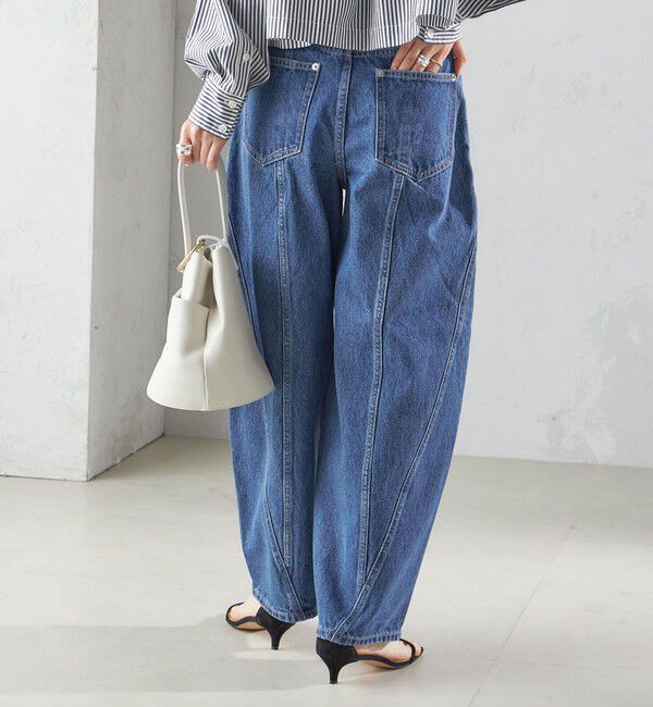 SHIPS for women「パッチワーク カーブ デニム」|デニム|