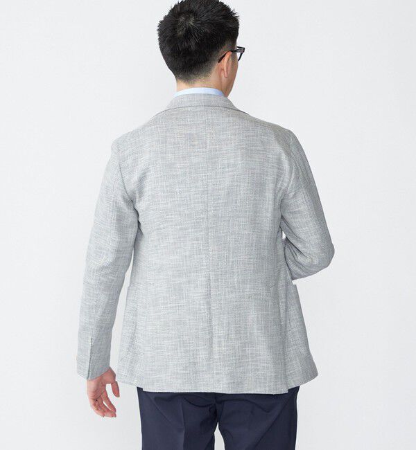 SHIPS「TAGLIATORE: メランジ グレー ホップサック ジャケット」|テーラードジャケット|