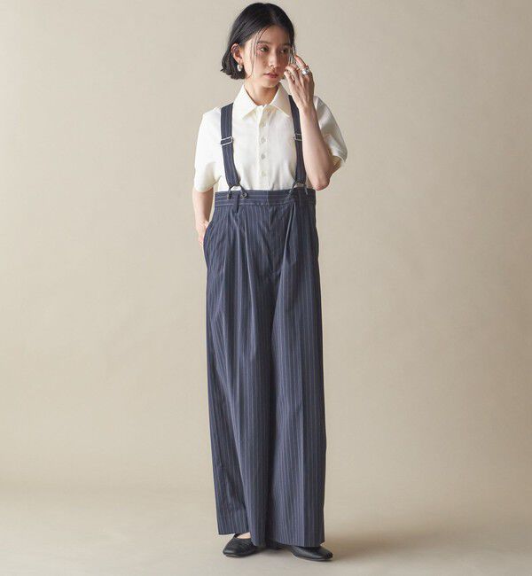 SHIPS for women「SHIPS NINE CASE:〈手洗い可能〉サスペンダー パンツ」|その他|