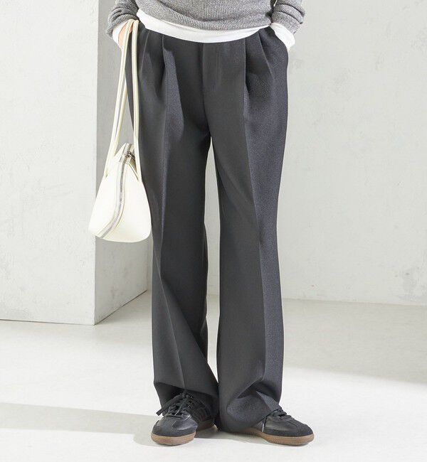 SHIPS for women「〈手洗い可能〉TUMUGITO(R) シャーク ツイード タック パンツ」|その他|