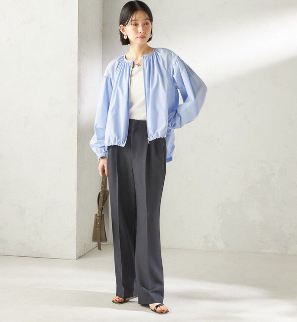 SHIPS for women「〈手洗い可能〉TUMUGITO(R) シャーク ツイード タック パンツ」|その他|