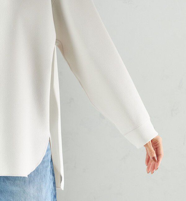 SHIPS for women「〈手洗い可能〉ガゼット デザイン ジョーゼット カットソー」|Tシャツ・カットソー|