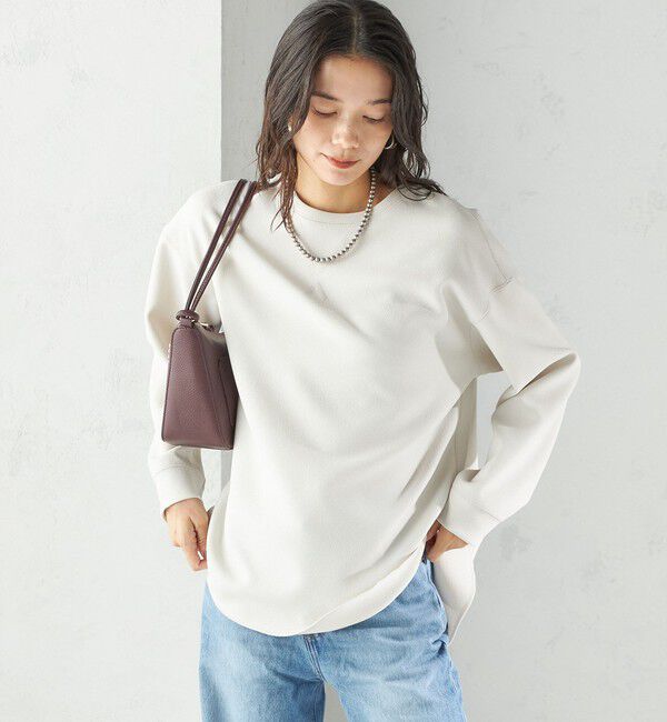 SHIPS for women「〈手洗い可能〉ガゼット デザイン ジョーゼット カットソー」|Tシャツ・カットソー|