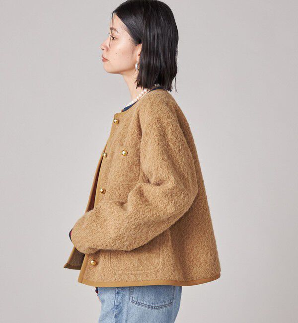 SHIPS for women「SHIPS NINE CASE: ノーカラー ジャケット」|ノーカラージャケット|