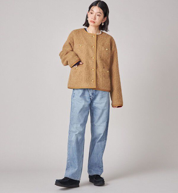 SHIPS for women「SHIPS NINE CASE: ノーカラー ジャケット」|ノーカラージャケット|