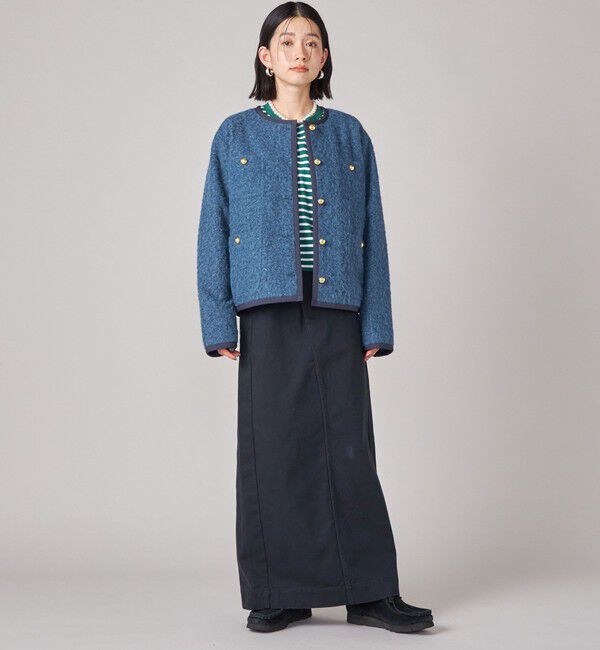 SHIPS for women「SHIPS NINE CASE: ノーカラー ジャケット」|ノーカラージャケット|