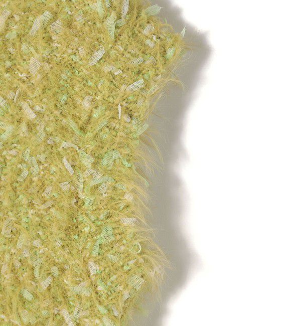 SHIPS for women「【WEB限定】〈手洗い可能〉チュール フェザー MIX ニット ベスト」|ベスト・ジレ|