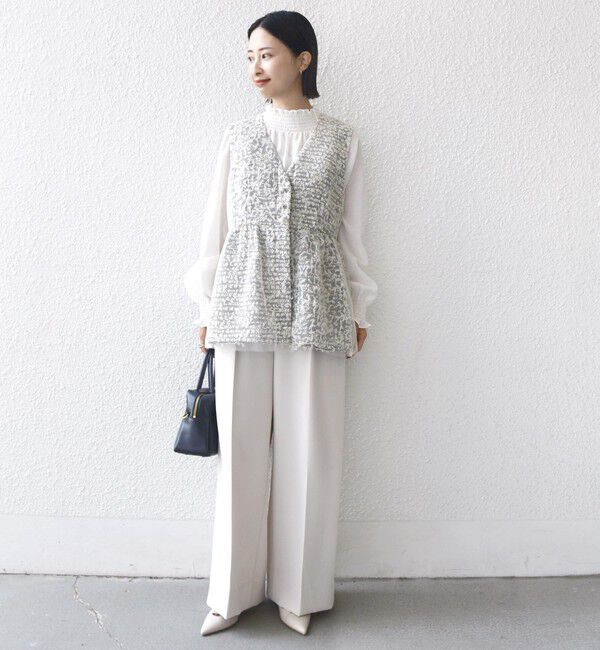 SHIPS for women「【SHIPS別注】troisiemeCHACO: チュール ジレ（セレモニー対応可）」|ベスト・ジレ|