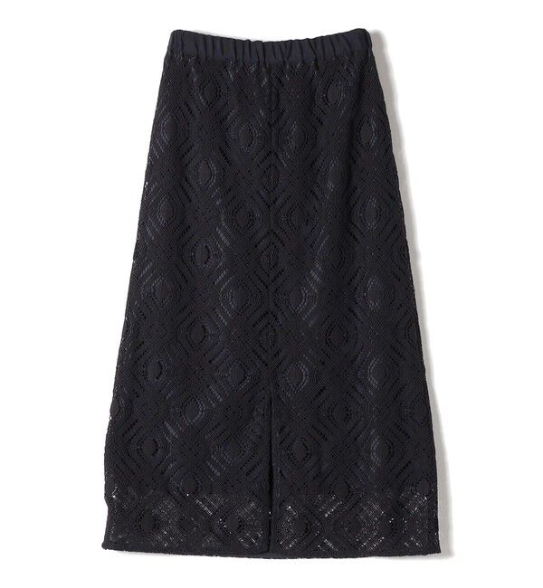 SHIPS for women「〈手洗い可能〉ラッセル レース ウエスト ギャザー タイト スカート」|スカート|