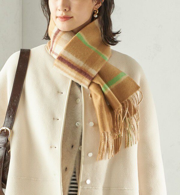 SHIPS for women「カシミヤ リバーシブル マフラー」|マフラー|ベージュ系