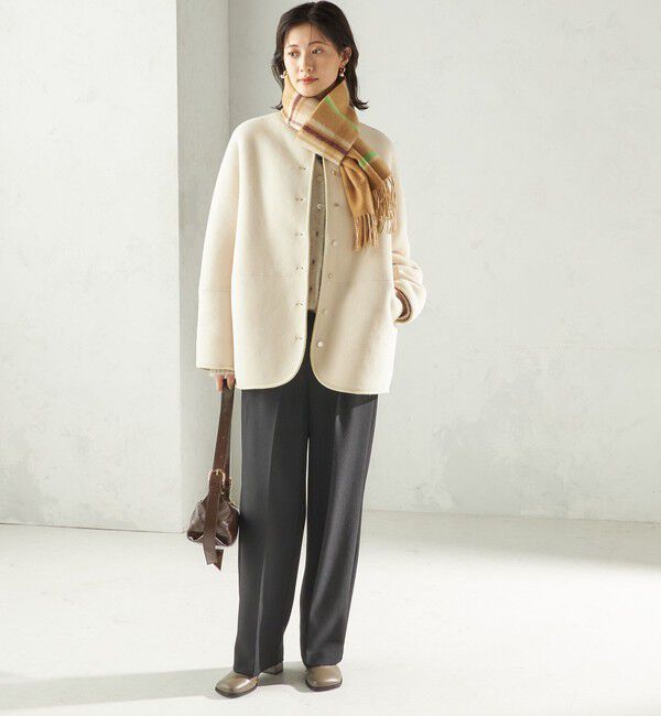 SHIPS for women「カシミヤ リバーシブル マフラー」|マフラー|