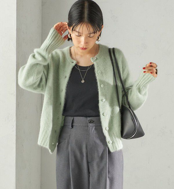 SHIPS for women「〈手洗い可能〉フォックス クルーネック ニット カーディガン」|カーディガン|