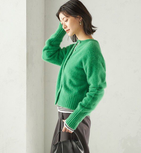 SHIPS for women「〈手洗い可能〉フォックス クルーネック ニット カーディガン」|カーディガン|