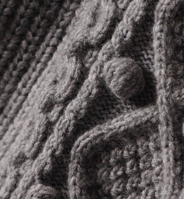 SHIPS for women「SHIPS Primary Navy Label:〈手洗い可能〉PON PON ケーブル ジップ アップ カーディガン」|カーディガン|