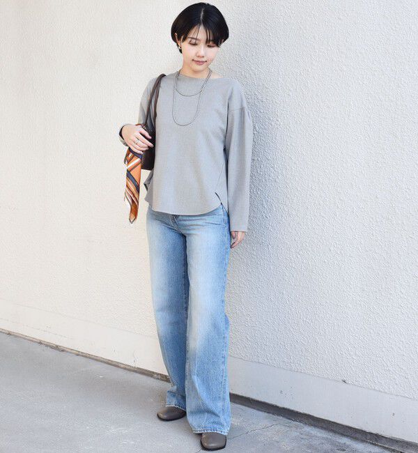 SHIPS for women「〈手洗い可能〉両面起毛 裾 ラウンド デザイン プルオーバー」|シャツ・ブラウス|