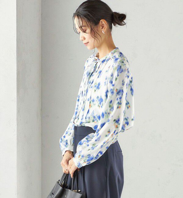 SHIPS for women「〈洗濯機可能〉無地 / プリント ピンタック ブラウス（セレモニー対応可）」|シャツ・ブラウス|