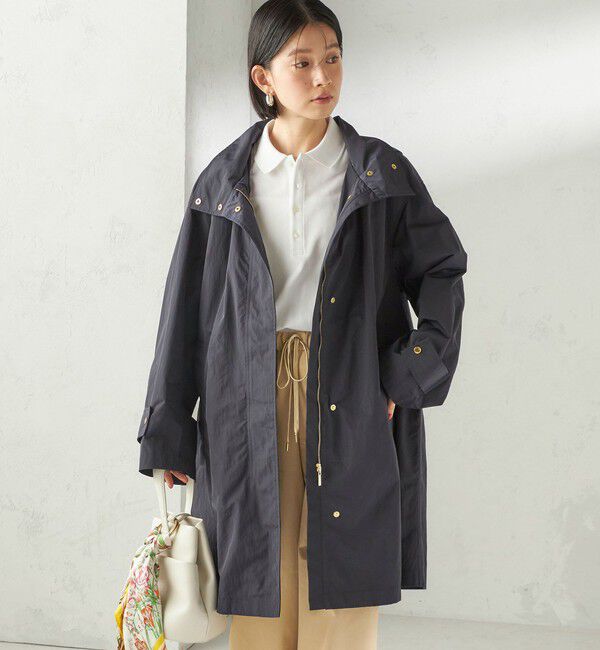 SHIPS for women「〈手洗い可 / 撥水加工 / UVカット〉 スタンドカラー フード コート」|その他|